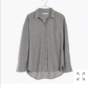 Madewell Westward Stripe Flannel Shirt Sz S NWT